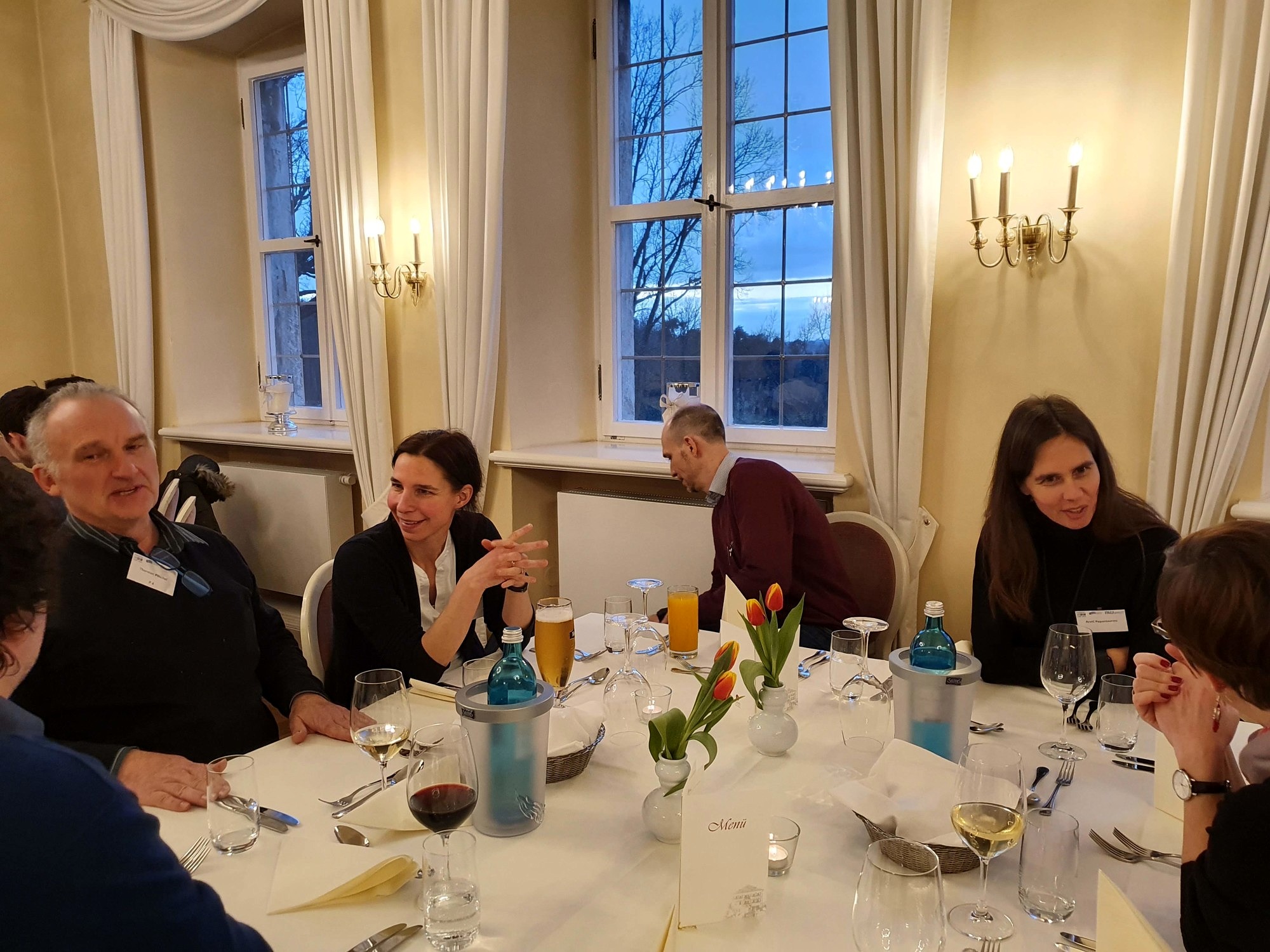 PAs and guests at the conference dinner of the 2nd Visitors Workshop of GRK 2423 FRASCAL