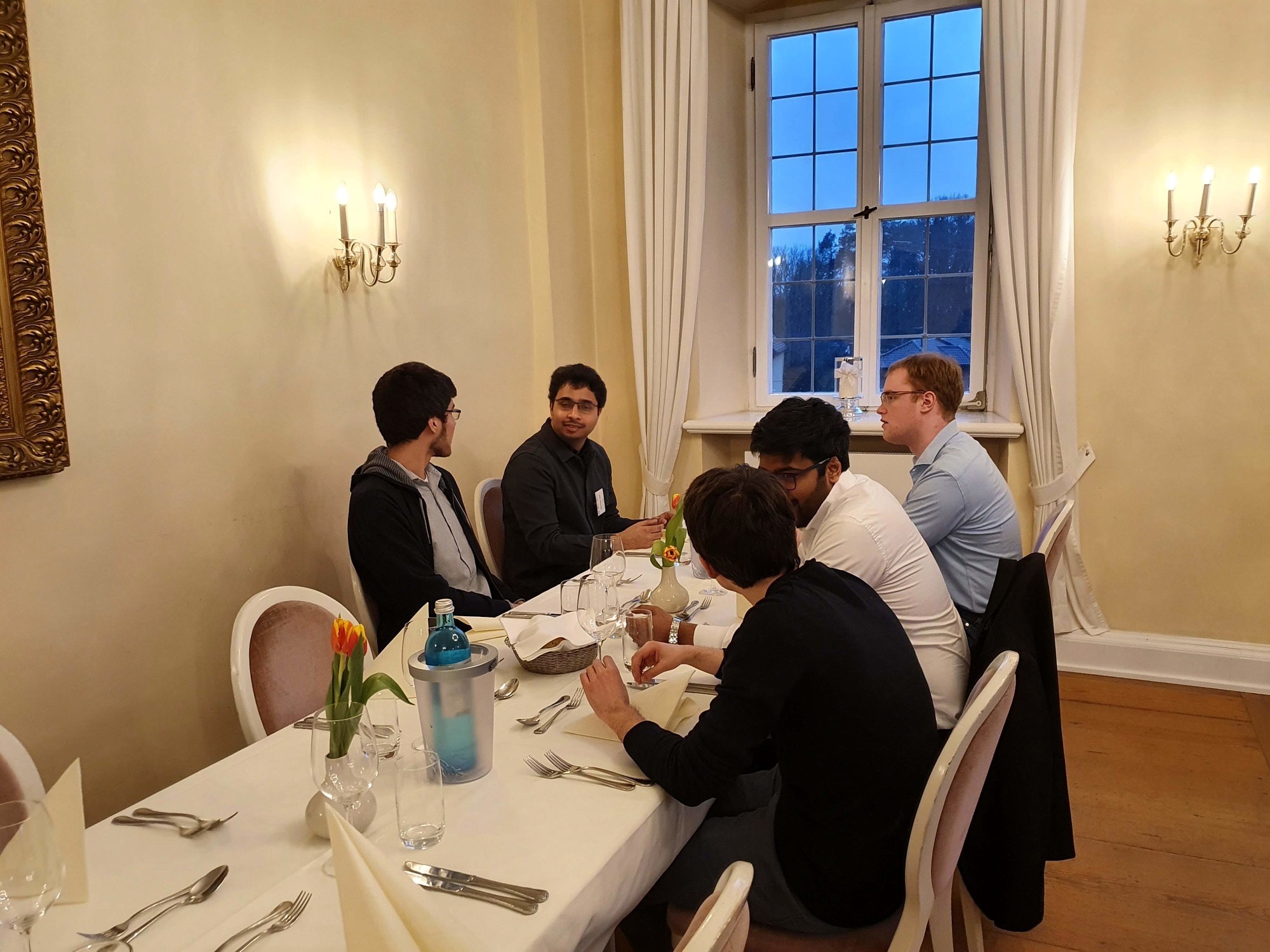 Doctoral researchers at the conference dinner of the 2nd Visitors Workshop of GRK 2423 FRASCAL