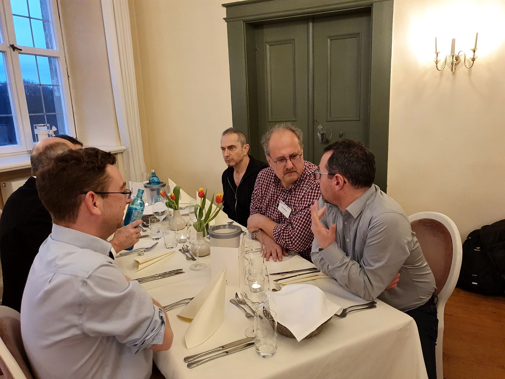Guest speakers and PAs at the conference dinner of the 2nd Visitors Workshop of GRK 2423 FRASCAL