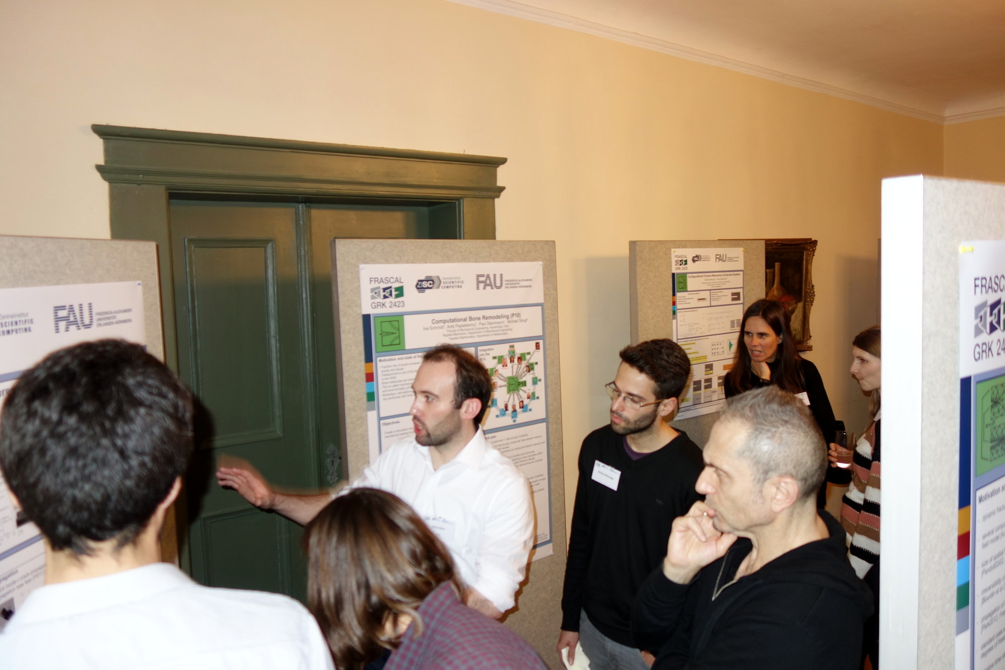 Poster session of the 2nd Visitors Workshop of GRK 2423 FRASCAL in the Wilhelminen-Salon of Schloss Atzelsberg