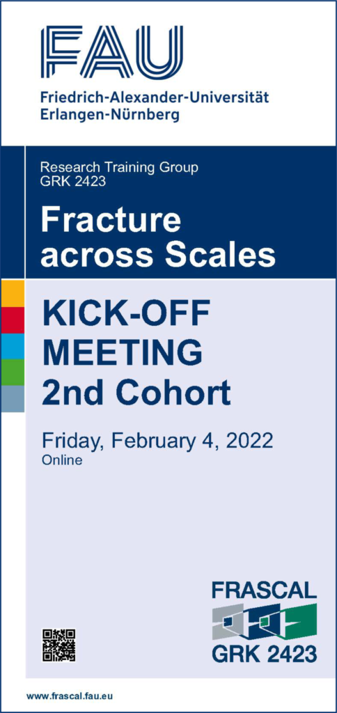 Front of the flyer for the kick-off meeting of the 2nd cohort of the GRK 2423 FRASCAL doctoral researchers.